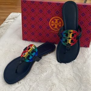 Tory Burch Printed Patent Miller used a handful of times in great shape.
